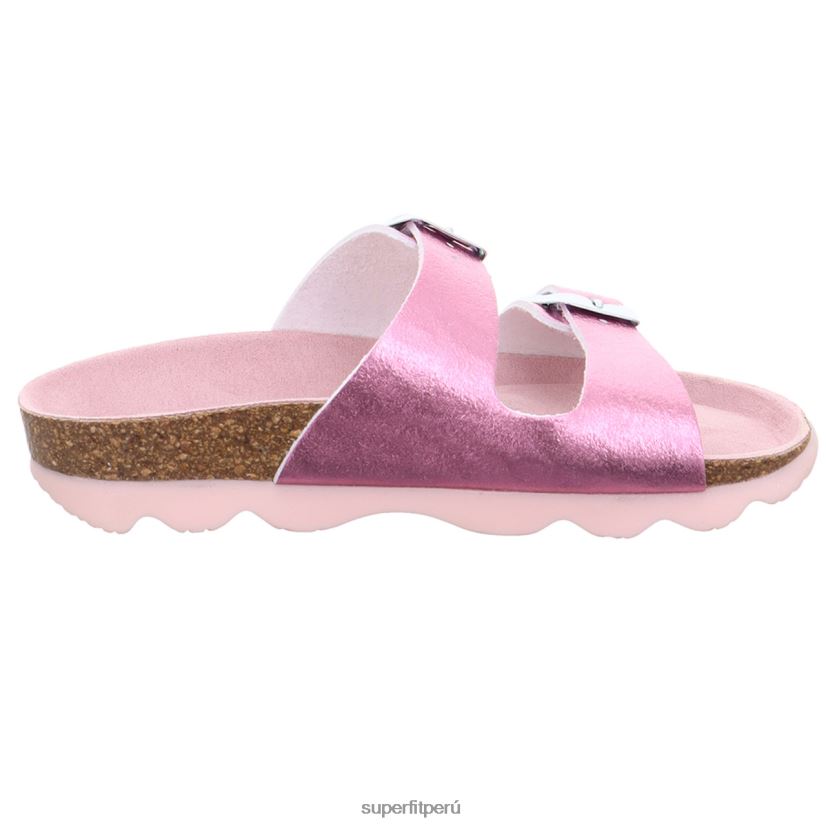 educación física Superfit niños pequeños gelatinas - zapatilla con hebilla rosa V06L24590 zapatillas