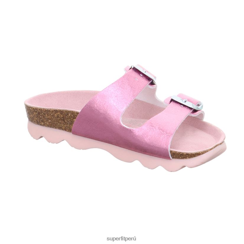 educación física Superfit niños pequeños gelatinas - zapatilla con hebilla rosa V06L24590 zapatillas