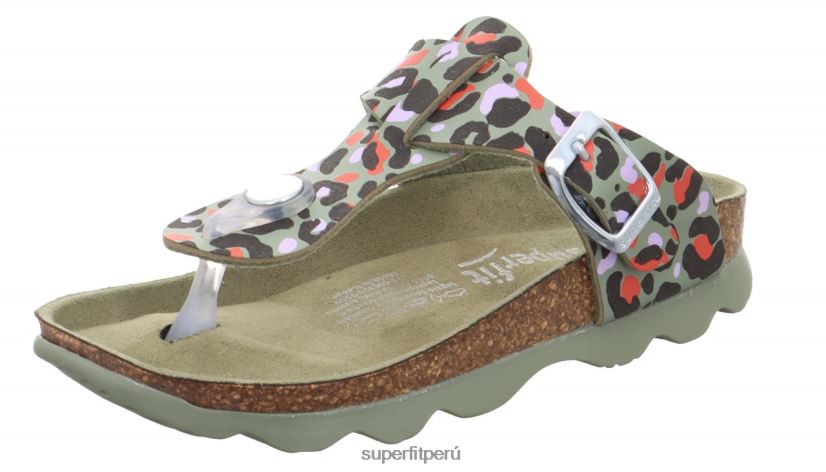 educación física Superfit niños pequeños gelatinas - zapatilla con hebilla verde/multicolor V06L24583 zapatillas