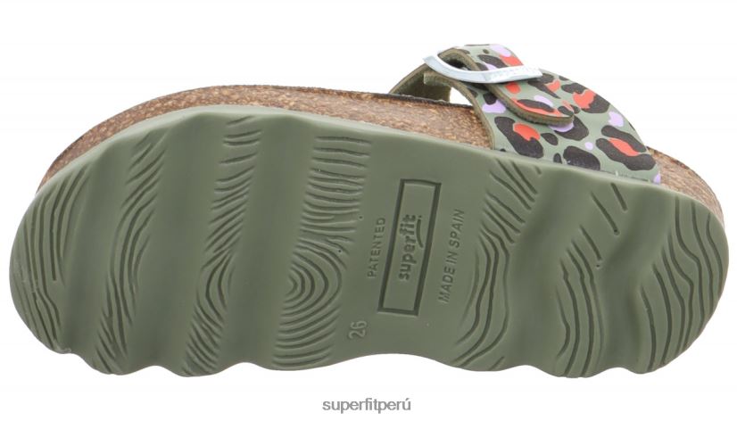 educación física Superfit niños pequeños gelatinas - zapatilla con hebilla verde/multicolor V06L24583 zapatillas