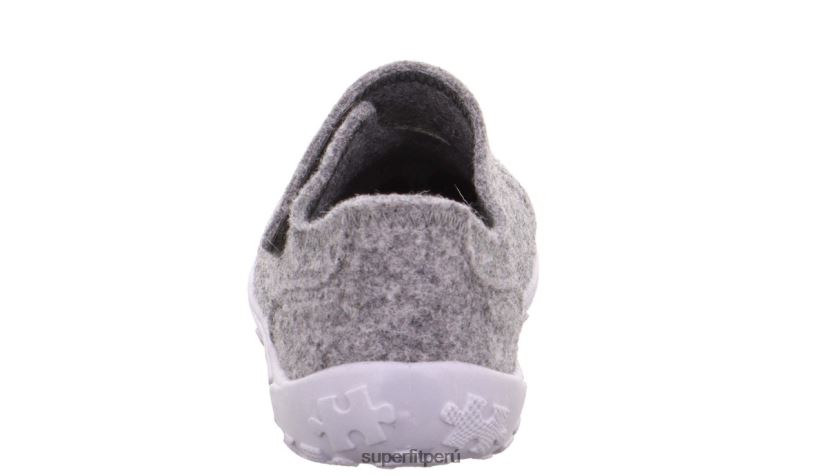 educación física Superfit niños pequeños suerte - zapatilla con deslizamiento gris V06L24602 zapatillas