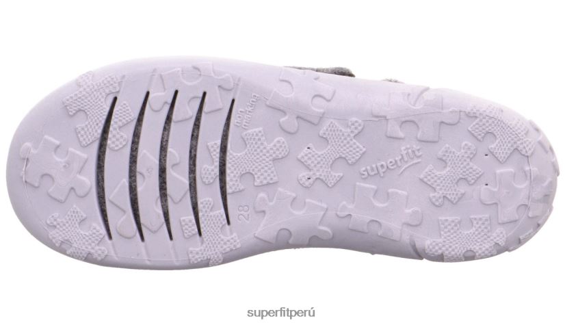 educación física Superfit niños pequeños suerte - zapatilla con deslizamiento gris V06L24602 zapatillas