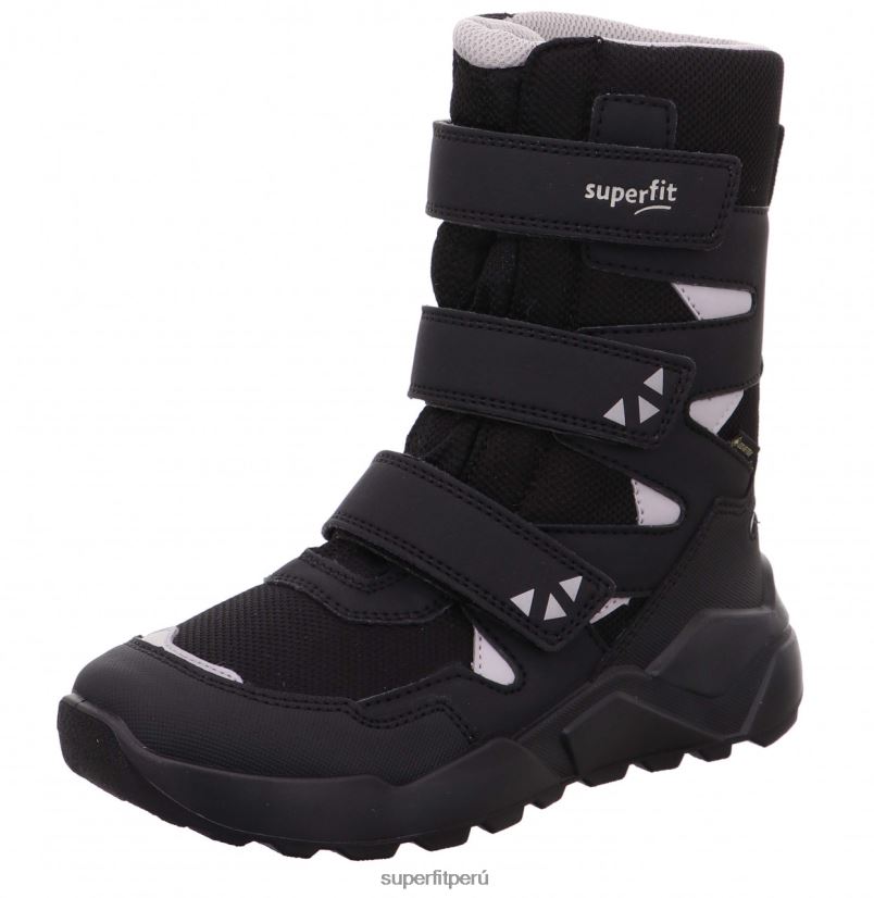 educación física Superfit niños y adolescentes cohete - bota con cierre de velcro negro/gris claro V06L24926 botas