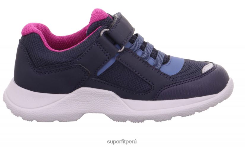 educación física Superfit niños y adolescentes rush - zapatillas bajas con cierre de velcro azul rosado V06L24537 zapatillas