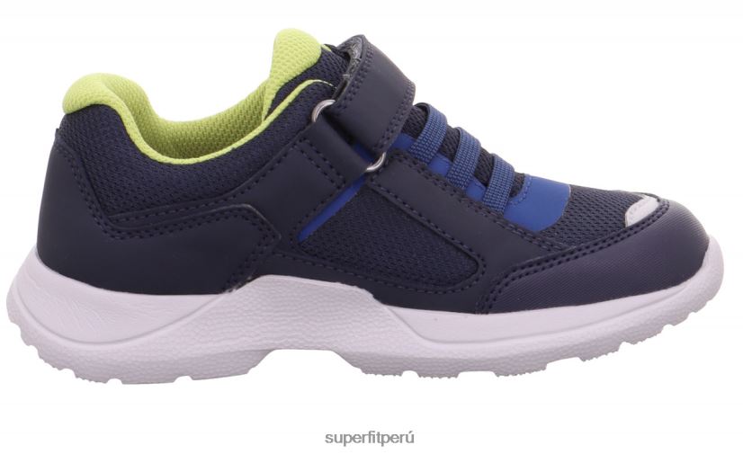 educación física Superfit niños y adolescentes rush - zapatillas bajas con cierre de velcro azul/verde claro V06L24524 zapatillas