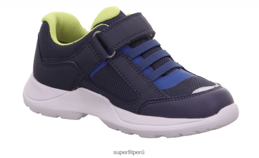 educación física Superfit niños y adolescentes rush - zapatillas bajas con cierre de velcro azul/verde claro V06L24524 zapatillas