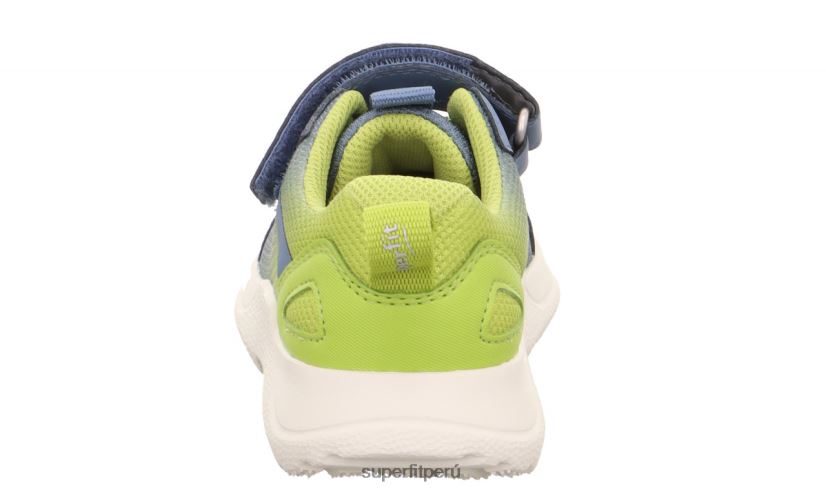 educación física Superfit niños y adolescentes rush - zapatillas bajas con cierre de velcro azul/verde claro V06L24533 zapatillas