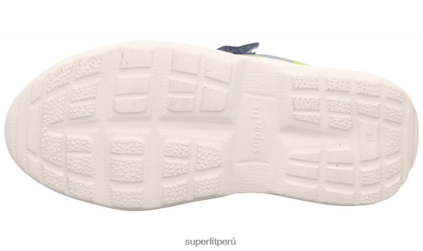 educación física Superfit niños y adolescentes rush - zapatillas bajas con cierre de velcro azul/verde claro V06L24533 zapatillas