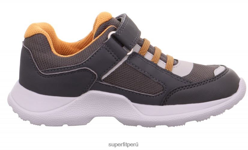 educación física Superfit niños y adolescentes rush - zapatillas bajas con cierre de velcro gris/naranja V06L24527 zapatillas
