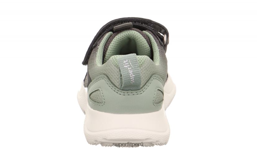 educación física Superfit niños y adolescentes rush - zapatillas bajas con cierre de velcro gris/verde claro V06L24531 zapatillas