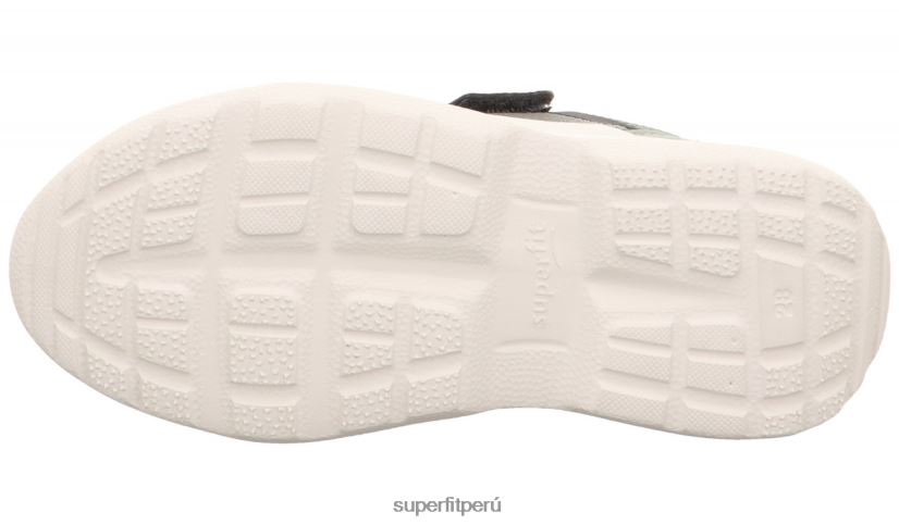 educación física Superfit niños y adolescentes rush - zapatillas bajas con cierre de velcro gris/verde claro V06L24531 zapatillas