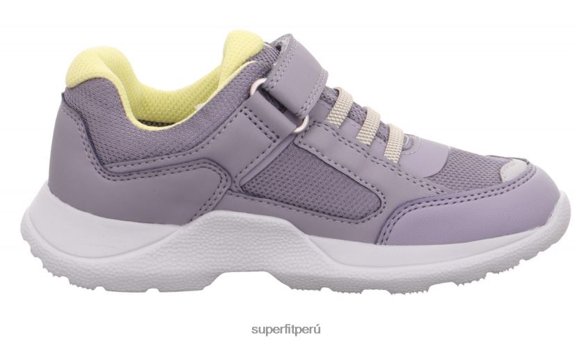 educación física Superfit niños y adolescentes rush - zapatillas bajas con cierre de velcro morado/amarillo V06L24534 zapatillas