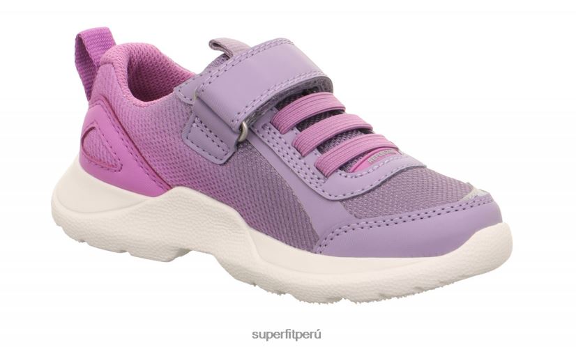 educación física Superfit niños y adolescentes rush - zapatillas bajas con cierre de velcro púrpura V06L24522 zapatillas