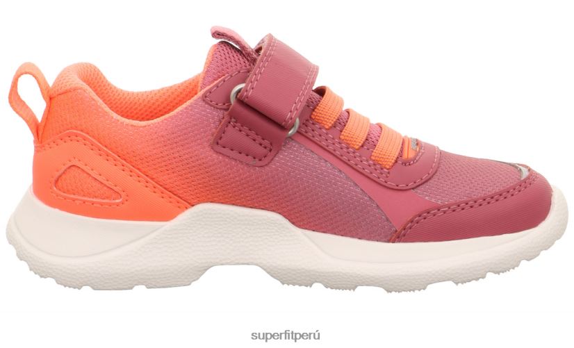 educación física Superfit niños y adolescentes rush - zapatillas bajas con cierre de velcro rosa/naranja V06L24521 zapatillas