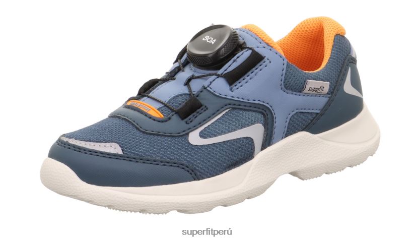 educación física Superfit niños y adolescentes rush - zapatillas bajas con sistema boa fit azul/naranja V06L24530 zapatillas