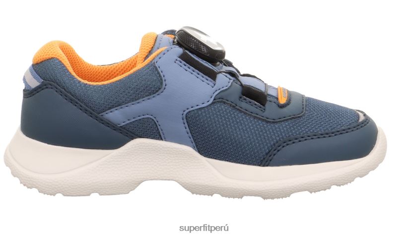 educación física Superfit niños y adolescentes rush - zapatillas bajas con sistema boa fit azul/naranja V06L24530 zapatillas