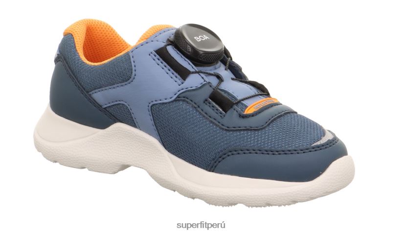 educación física Superfit niños y adolescentes rush - zapatillas bajas con sistema boa fit azul/naranja V06L24530 zapatillas