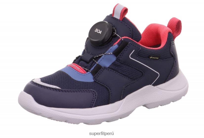 educación física Superfit niños y adolescentes rush - zapatillas bajas con sistema boa fit azul rosado V06L24539 zapatillas