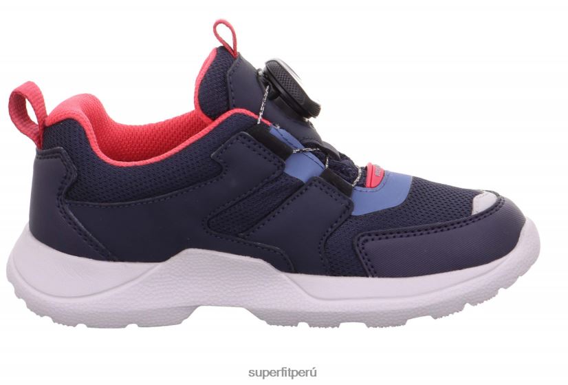 educación física Superfit niños y adolescentes rush - zapatillas bajas con sistema boa fit azul rosado V06L24539 zapatillas