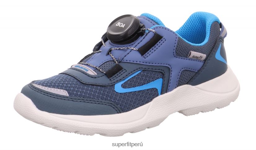 educación física Superfit niños y adolescentes rush - zapatillas bajas con sistema boa fit azul/turquesa V06L24526 zapatillas