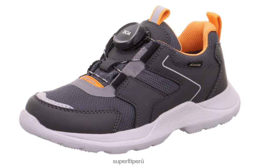 educación física Superfit niños y adolescentes rush - zapatillas bajas con sistema boa fit gris/naranja V06L24536 zapatillas