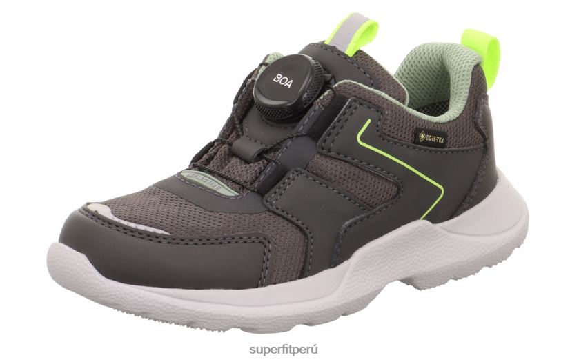 educación física Superfit niños y adolescentes rush - zapatillas bajas con sistema boa fit gris/verde claro V06L24529 zapatillas