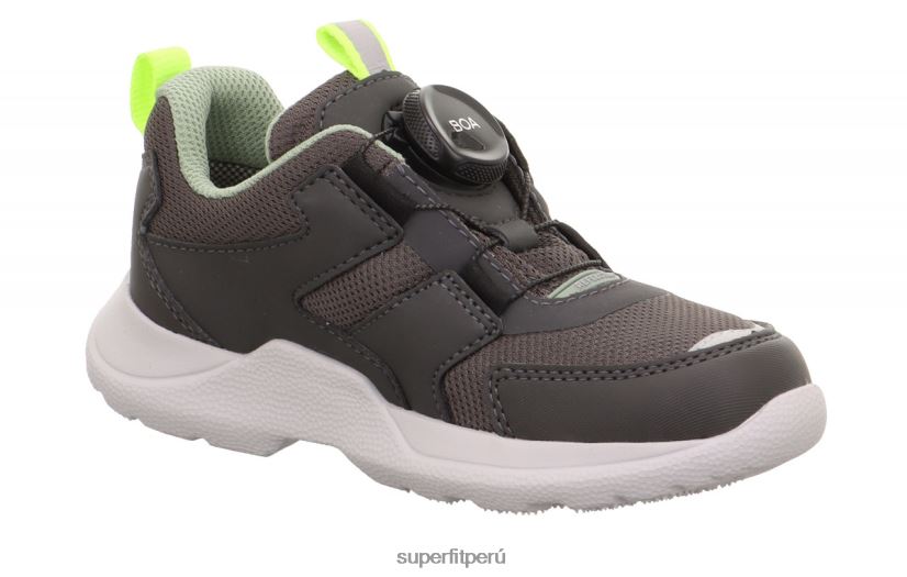 educación física Superfit niños y adolescentes rush - zapatillas bajas con sistema boa fit gris/verde claro V06L24529 zapatillas