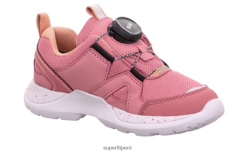 educación física Superfit niños y adolescentes rush - zapatillas bajas con sistema boa fit rosa/naranja V06L24525 zapatillas