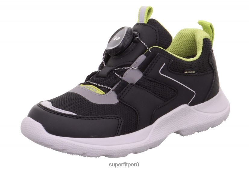 educación física Superfit niños y adolescentes rush - zapatillas bajas con sistema boa fit verde negro V06L24538 zapatillas