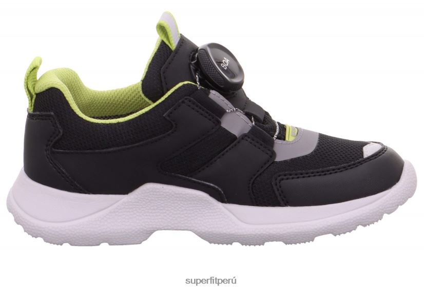 educación física Superfit niños y adolescentes rush - zapatillas bajas con sistema boa fit verde negro V06L24538 zapatillas