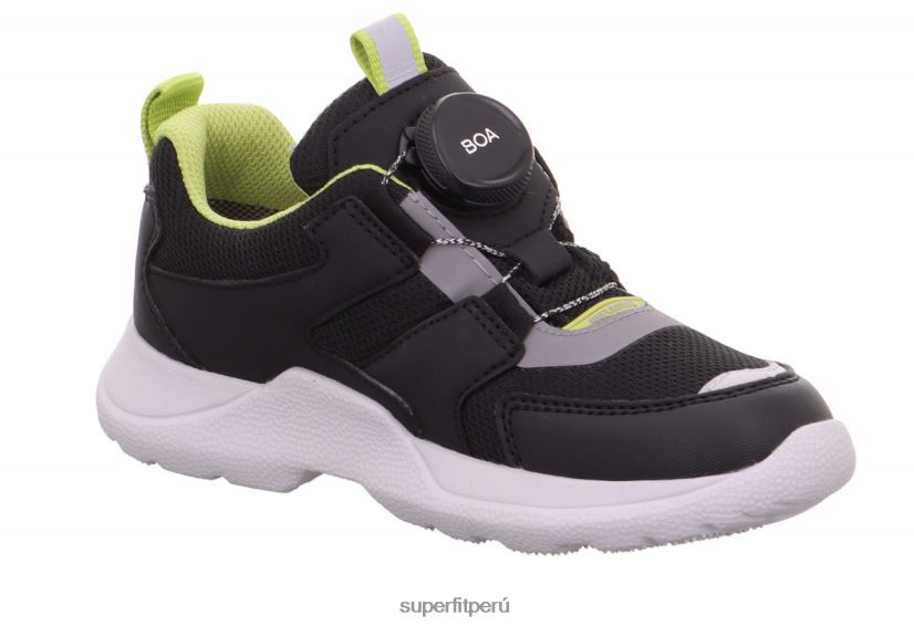 educación física Superfit niños y adolescentes rush - zapatillas bajas con sistema boa fit verde negro V06L24538 zapatillas