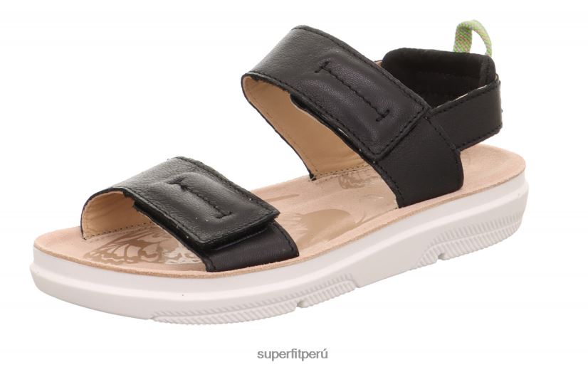 educación física Superfit niños y adolescentes paloma - sandalia con cierre de velcro negro V06L24879 zapatos de verano